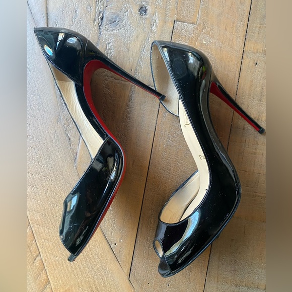 CHRISTIAN LOUBOUTIN Patent Peep Toe D’orsay Heel - Picture 3 of 7